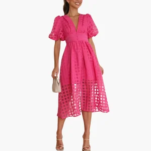 Dam Midi-Sommarklänning | Chic Och Eleganta Klänning