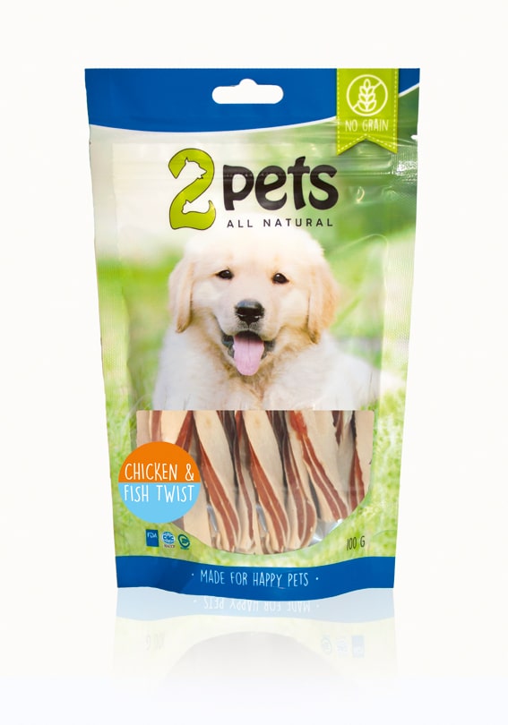 2pets Dogsnack Chicken & Fish Twist - Bild 2