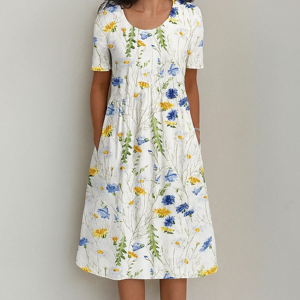 Dam Blommig Volang Sommarklänning | Vintagestil - Bild 5