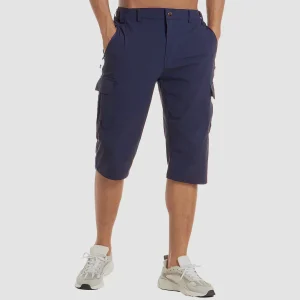Herr Knälånga Cargoshorts | Lock Sidfickor Gylf Dragkedja