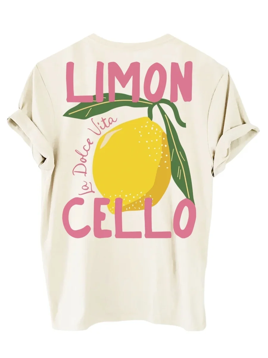 Dam Citrontryck Blus | Lättvikt Sommarstil Skjorta - Bild 2