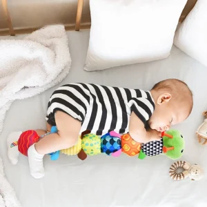 Musikalisk Babylarvleksak | Interaktiv Plyschleksak för Sensorisk Utveckling och Motorik