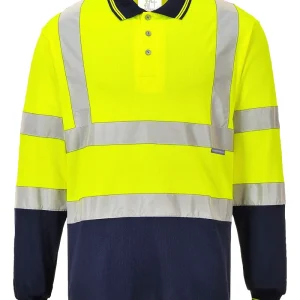 Piké med lång ärm i två färger (S279)