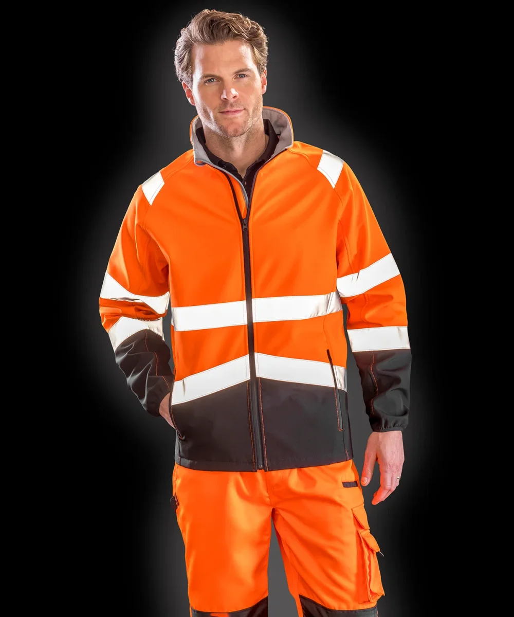 Softshell-jacka för säkerhet med tryck
