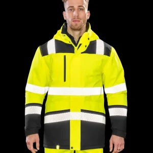 Softshell skyddsrock med tryckfunktion