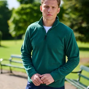 Microfleece med hals och dragkedja