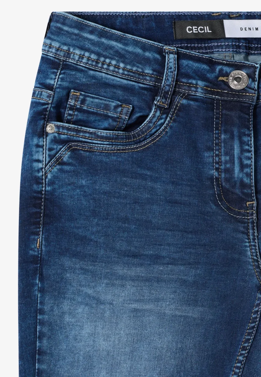 Cecil - Scarlett mellanblå korta jeans - Bild 8