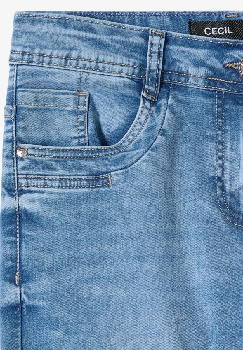 Cecil - Scarlett ljusblå korta jeans - Bild 7