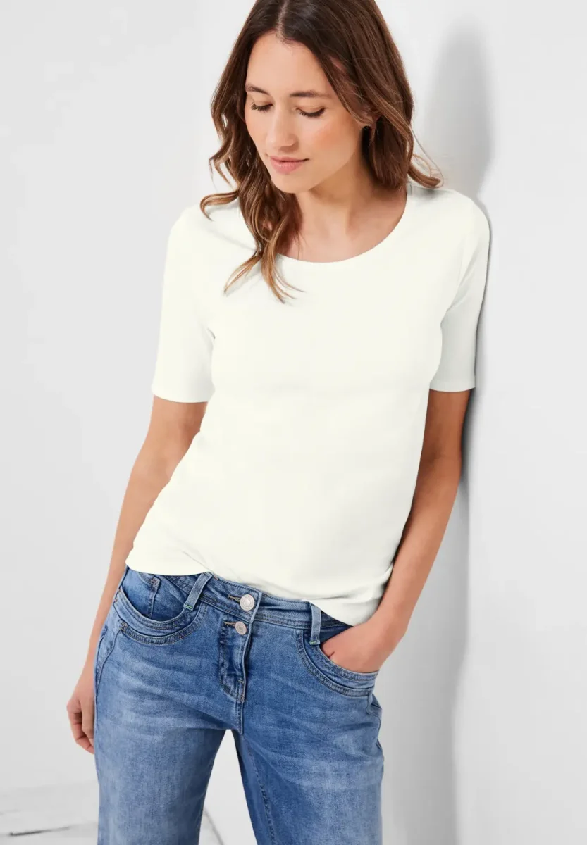 Cecil - Off white t-shirt eko bomull - Bild 2