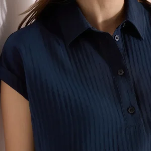 Cecil - Mörkblå kortärmad blus