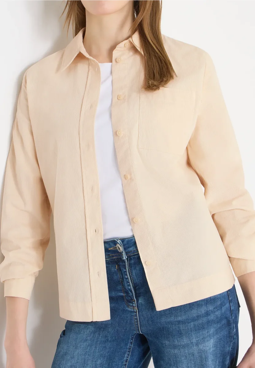 Cecil - Beige manchesterskjorta