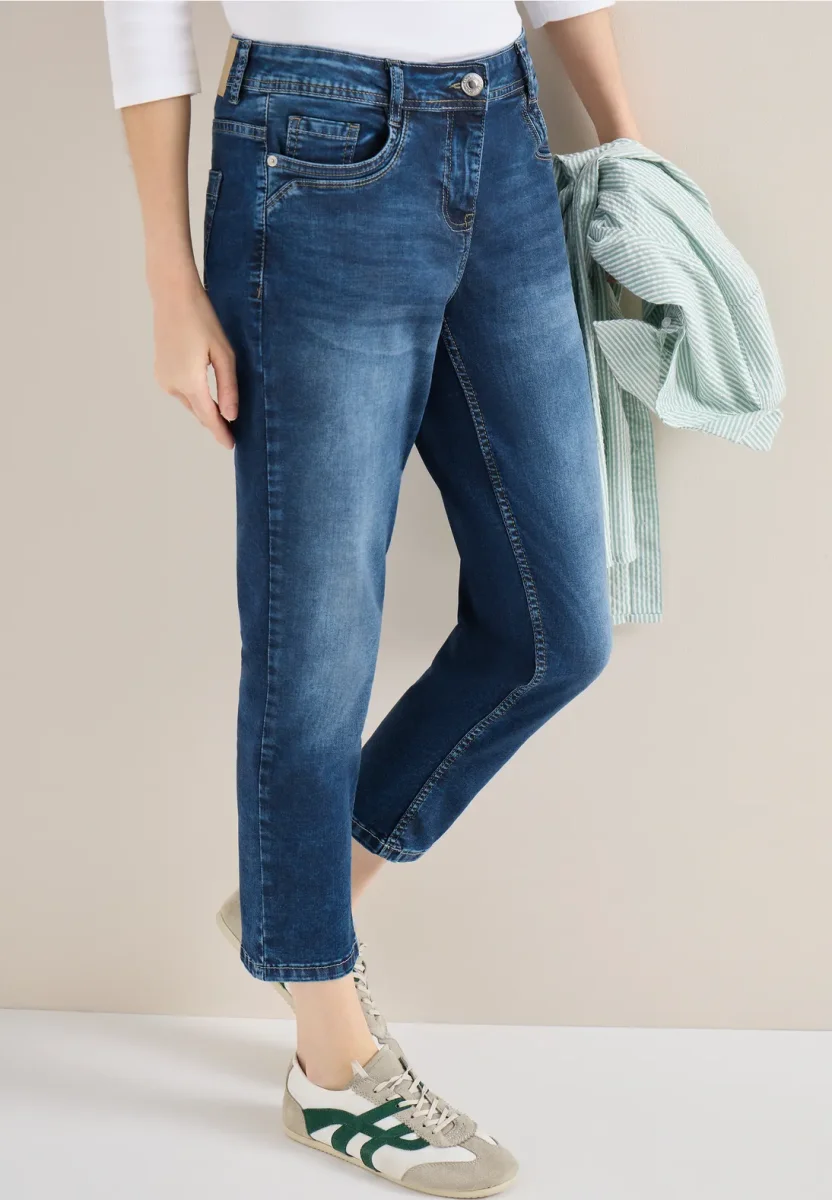 Cecil - Scarlett mellanblå korta jeans - Bild 2