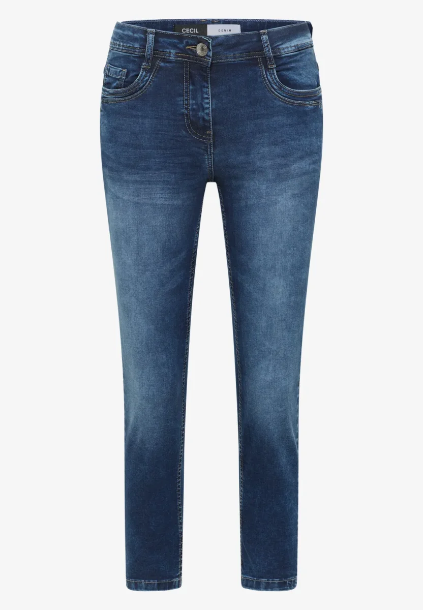 Cecil - Scarlett mellanblå korta jeans - Bild 7
