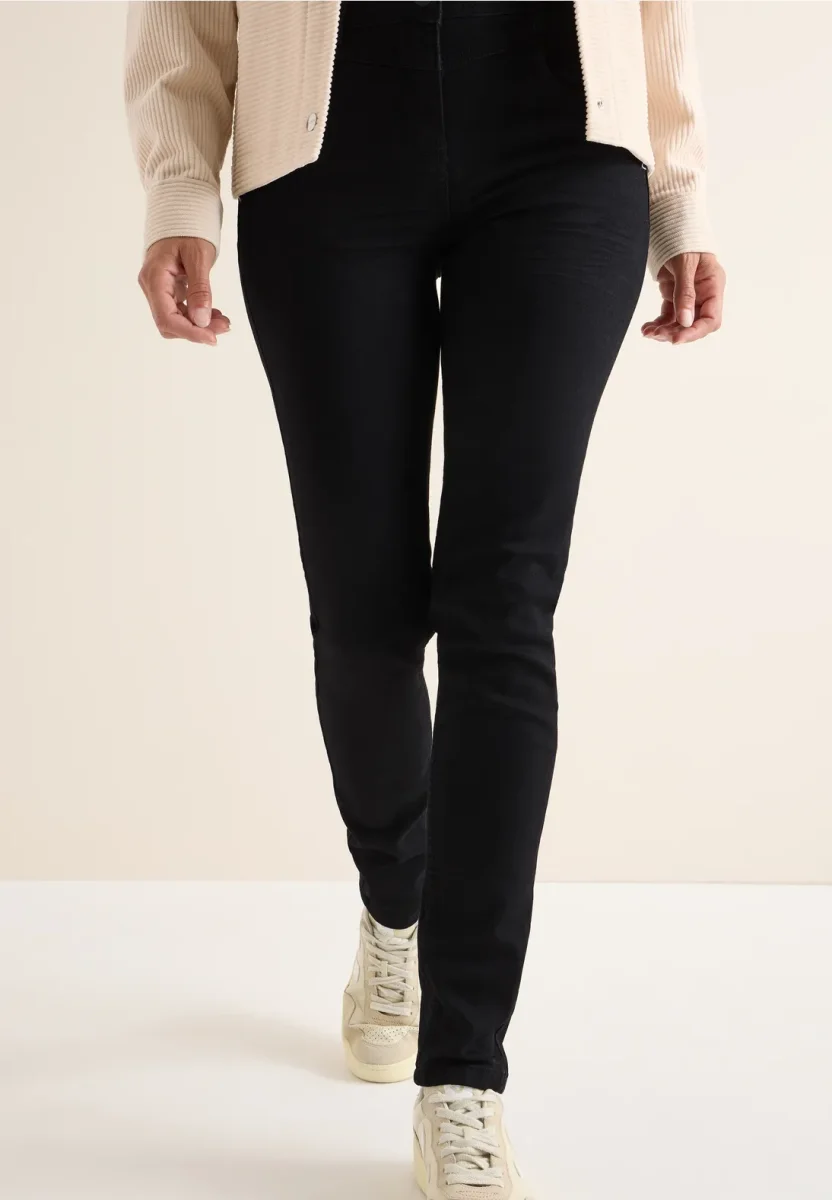 Cecil - Vicky svarta jeans med hög midja - Bild 4