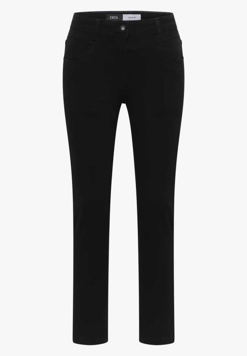 Cecil - Vicky svarta jeans med hög midja - Bild 7