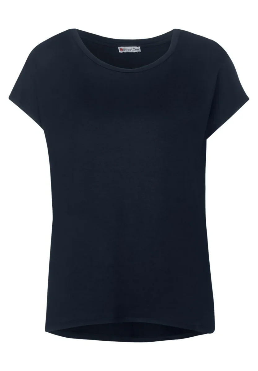 Street One - Marinblå T-shirt i modal - Bild 5