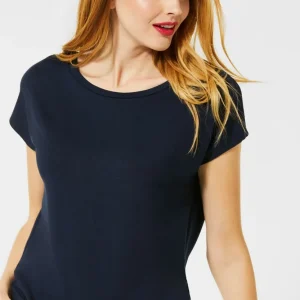 Street One - Marinblå T-shirt i modal