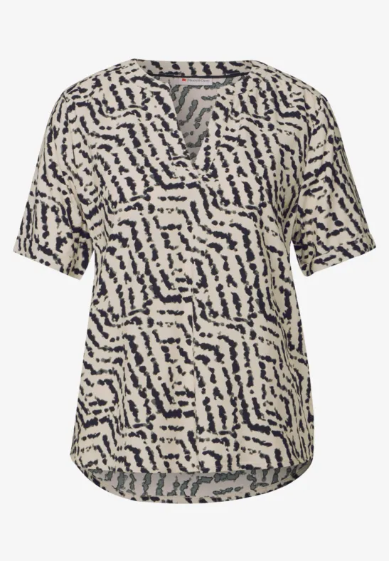 Street One - Beige kortärmad blus - Bild 7