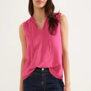 Street One - Rosa blus med frillkrage