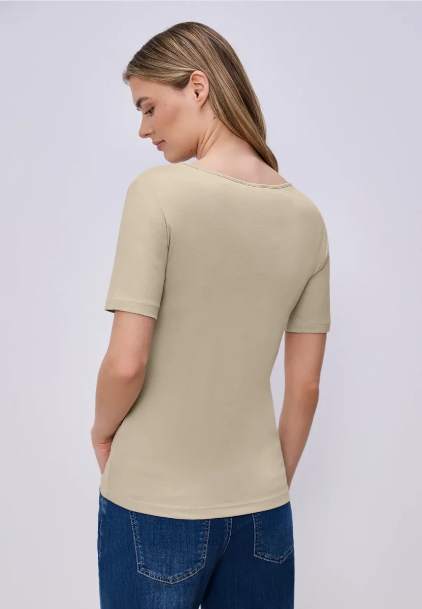 Street One - Beige hjärtringad t-shirt - Bild 3